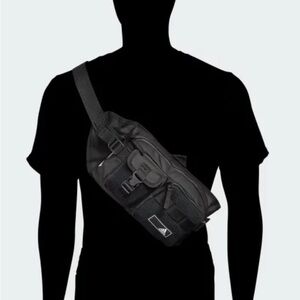 Adidas Black Belt Bag with Utility Design